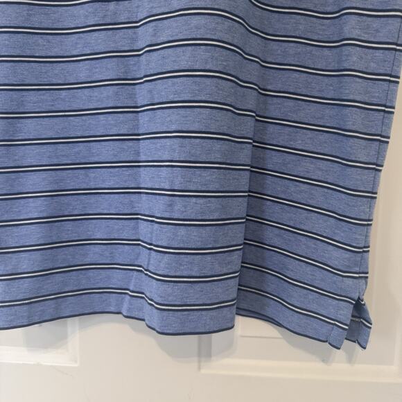 Polo Ralph Lauren Classic Fit Short Sleeve Shirt Blue White Stripes Men’s Large - Picture 5 of 8